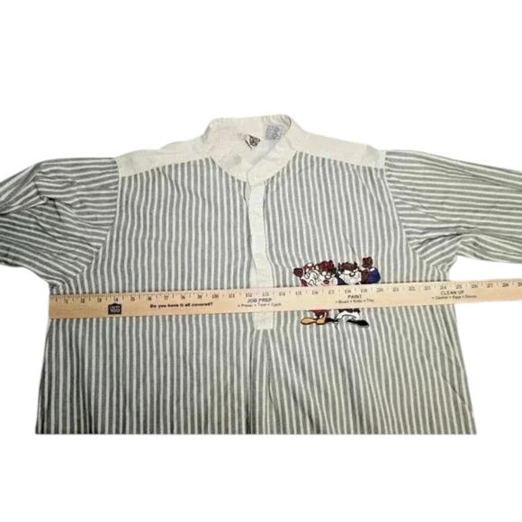 Vintage Looney Tunes, Warner Bros Sleepwear, Taz Pajama Shirt, 90s Nightshirt, - Picture 6 of 8
